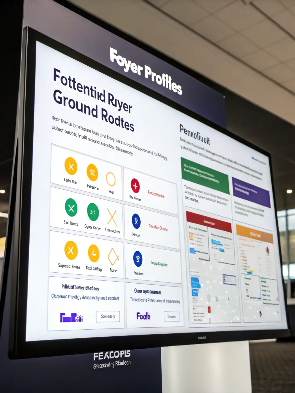 A digital interface displaying potential buyer profiles and matching criteria for FedEx Ground routes, highlighting compatibility and investment potential.