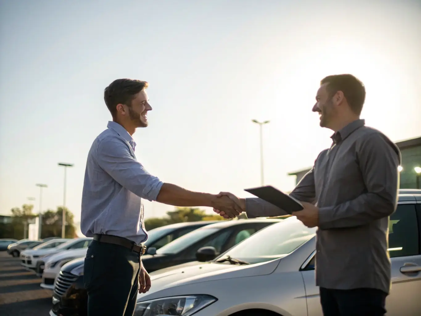 An image depicting a handshake between a seller and a buyer, symbolizing a successful match, with a backdrop of a map of the United States.
